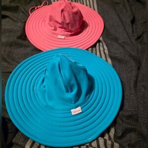 Ruffle Butts Pink and Blue Kids Sun Hats
